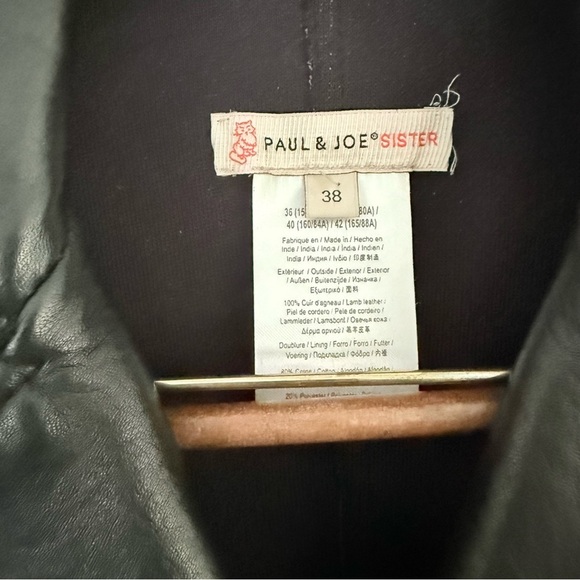 RARE Paul & Joe "Buffy" Lamb Moto Leather Jacket saint Laurent look alike Biker - Picture 5 of 9